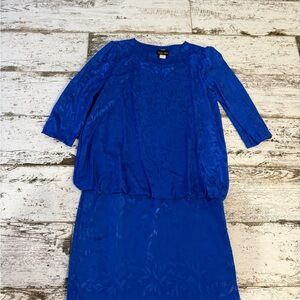 Vintage 1970s Woman’s Dress Blue Size 14